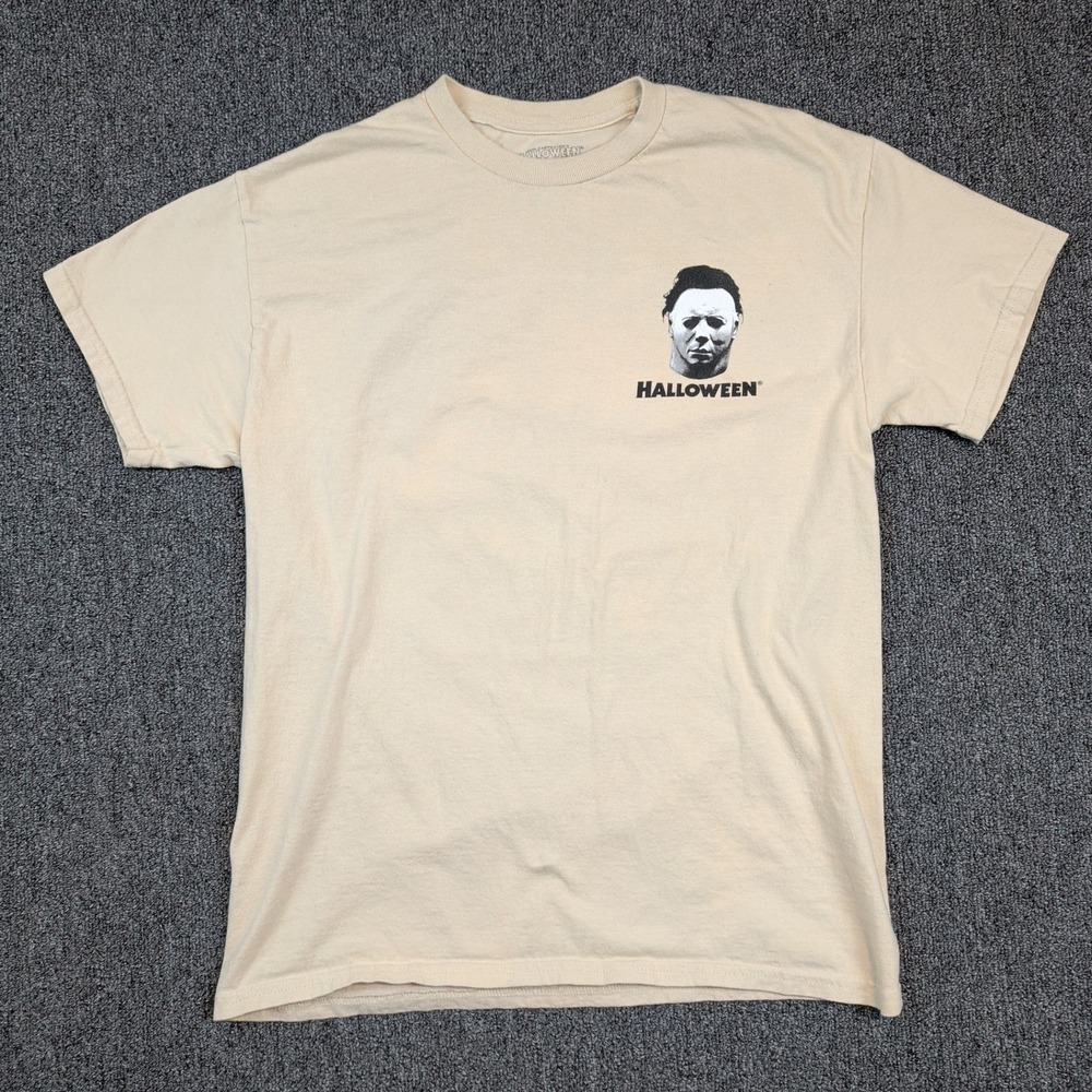 Halloween Michael Myers Not A People Person Tee Size M Tan Cotton Horror Slasher